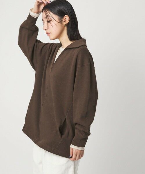 green label relaxing / グリーンレーベル リラクシング カットソー | 【WEB限定】＜at ease＞ダブルフェイス エリツキ プルオーバー カットソー | 詳細27