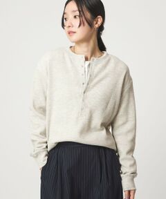 green label relaxing / グリーンレーベル リラクシング カットソー | 【WEB限定】＜at ease＞ワッフル ヘンリーネック ロングスリーブ カットソー