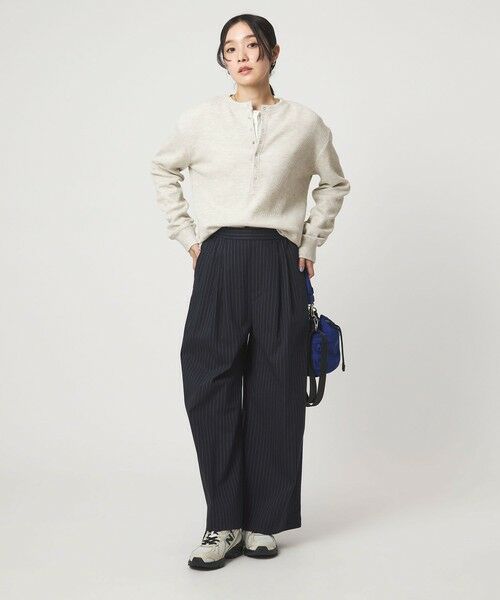 green label relaxing / グリーンレーベル リラクシング カットソー | 【WEB限定】＜at ease＞ワッフル ヘンリーネック ロングスリーブ カットソー | 詳細11