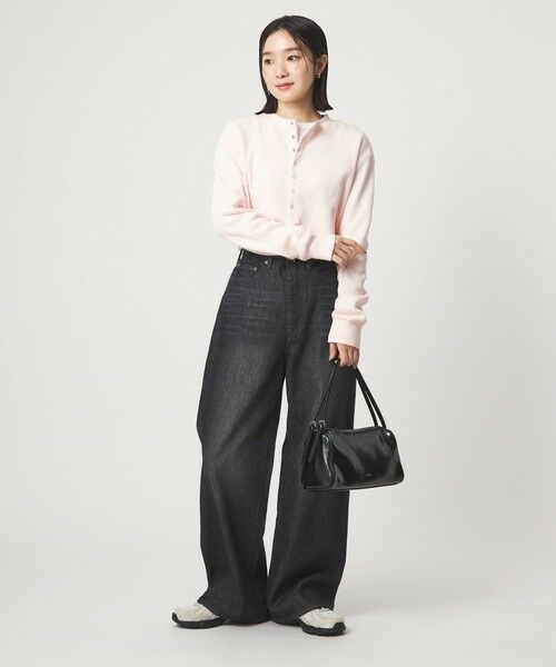 green label relaxing / グリーンレーベル リラクシング カットソー | 【WEB限定】＜at ease＞ワッフル ヘンリーネック ロングスリーブ カットソー | 詳細15