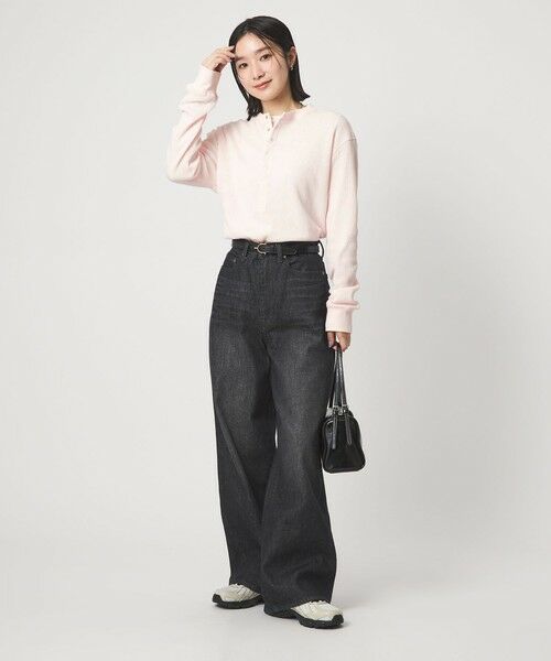 green label relaxing / グリーンレーベル リラクシング カットソー | 【WEB限定】＜at ease＞ワッフル ヘンリーネック ロングスリーブ カットソー | 詳細16