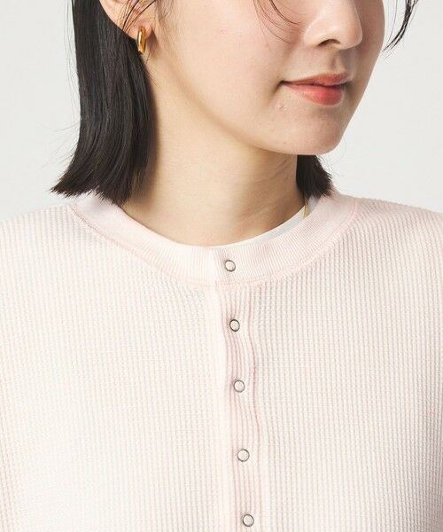 green label relaxing / グリーンレーベル リラクシング カットソー | 【WEB限定】＜at ease＞ワッフル ヘンリーネック ロングスリーブ カットソー | 詳細23