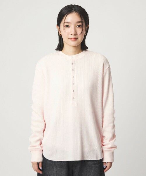 green label relaxing / グリーンレーベル リラクシング カットソー | 【WEB限定】＜at ease＞ワッフル ヘンリーネック ロングスリーブ カットソー | 詳細22