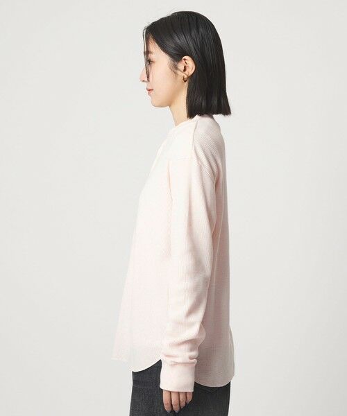 green label relaxing / グリーンレーベル リラクシング カットソー | 【WEB限定】＜at ease＞ワッフル ヘンリーネック ロングスリーブ カットソー | 詳細23