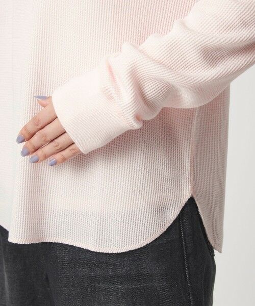 green label relaxing / グリーンレーベル リラクシング カットソー | 【WEB限定】＜at ease＞ワッフル ヘンリーネック ロングスリーブ カットソー | 詳細26