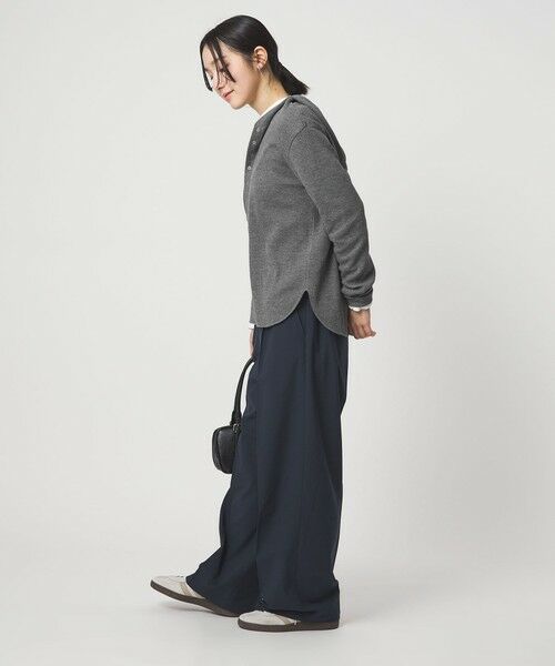 green label relaxing / グリーンレーベル リラクシング カットソー | 【WEB限定】＜at ease＞ワッフル フード ロングスリーブ カットソー | 詳細5