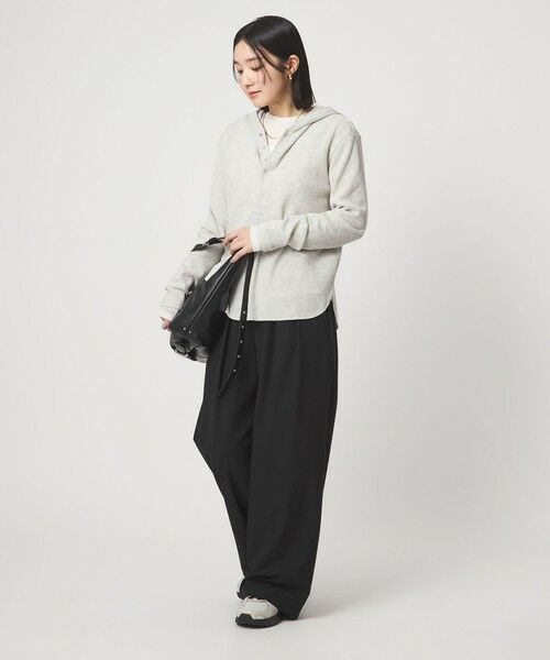 green label relaxing / グリーンレーベル リラクシング カットソー | 【WEB限定】＜at ease＞ワッフル フード ロングスリーブ カットソー | 詳細16