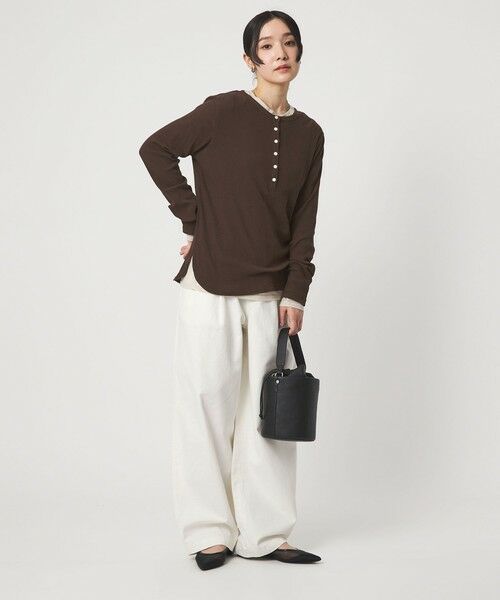 green label relaxing / グリーンレーベル リラクシング カットソー | 【WEB限定】＜at ease＞シアーテレコ ヘンリーネック カットソー | 詳細29