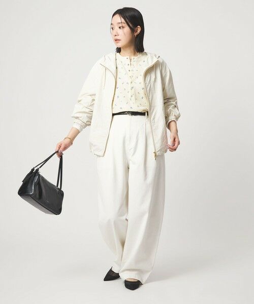 green label relaxing / グリーンレーベル リラクシング カットソー | 【WEB限定】＜at ease＞ワッフル ヘンリーネック  フラワープリント カットソー | 詳細6