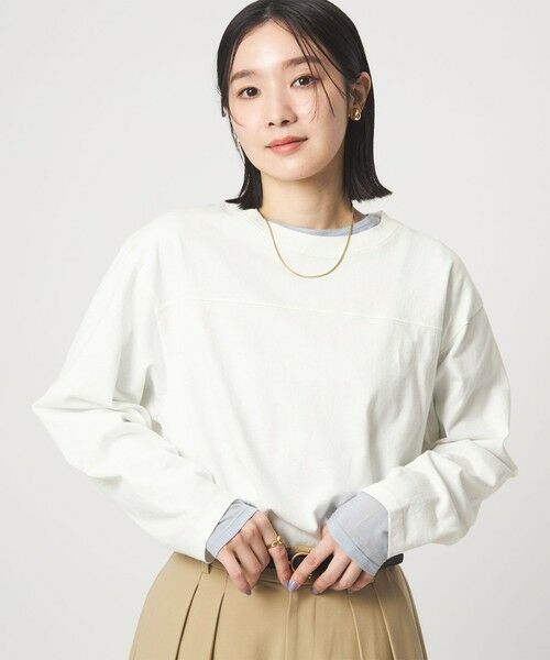 green label relaxing / グリーンレーベル リラクシング カットソー | 【WEB限定】＜at ease＞ナンバー プリント TEE | 詳細3