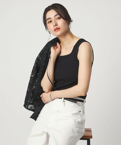 green label relaxing / グリーンレーベル リラクシング タンクトップ | デコルテ フライス タンクトップ 抗菌 | 詳細5