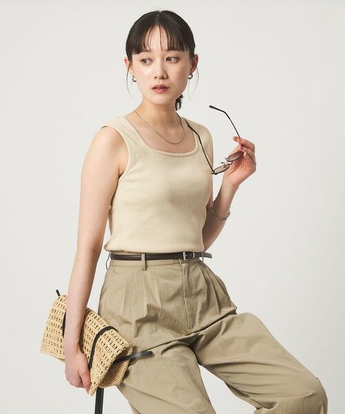 green label relaxing / グリーンレーベル リラクシング タンクトップ | デコルテ フライス タンクトップ 抗菌 | 詳細8