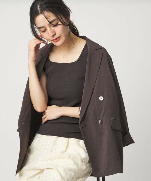 green label relaxing / グリーンレーベル リラクシング タンクトップ | デコルテ フライス タンクトップ 抗菌 | 詳細14