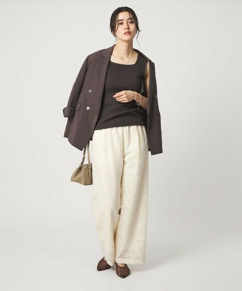 green label relaxing / グリーンレーベル リラクシング タンクトップ | デコルテ フライス タンクトップ 抗菌 | 詳細16