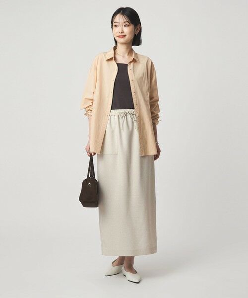 green label relaxing / グリーンレーベル リラクシング ロング・マキシ丈スカート | ［size SHORTあり］スラブオックス スカート マシンウォッシャブル | 詳細3