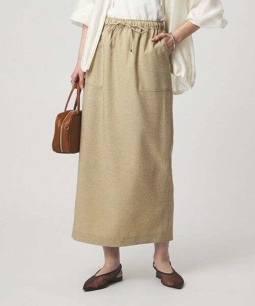 green label relaxing / グリーンレーベル リラクシング ロング・マキシ丈スカート | ［size SHORTあり］スラブオックス スカート マシンウォッシャブル | 詳細10