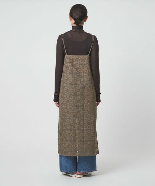 green label relaxing / グリーンレーベル リラクシング ミニ丈・ひざ丈ワンピース | シアー レース キャミソール ワンピース | 詳細11