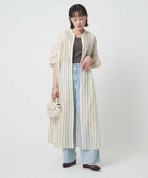 green label relaxing / グリーンレーベル リラクシング ロング・マキシ丈ワンピース | ギャザー シャツワンピース | 詳細1