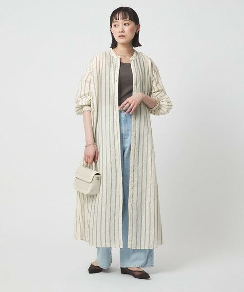 green label relaxing / グリーンレーベル リラクシング ロング・マキシ丈ワンピース | ギャザー シャツワンピース | 詳細2