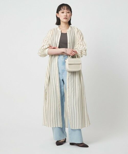 green label relaxing / グリーンレーベル リラクシング ロング・マキシ丈ワンピース | ギャザー シャツワンピース | 詳細3