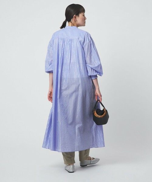 green label relaxing / グリーンレーベル リラクシング ロング・マキシ丈ワンピース | ギャザー シャツワンピース | 詳細14