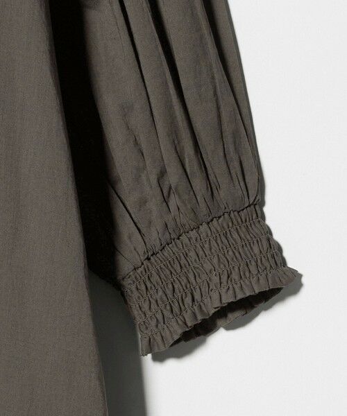 green label relaxing / グリーンレーベル リラクシング ロング・マキシ丈ワンピース | ギャザー ソリッド シャツワンピース | 詳細9