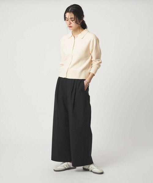 green label relaxing / グリーンレーベル リラクシング カーディガン・ボレロ | ブークレ ポロカーディガン ウォッシャブル | 詳細3