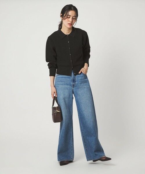 green label relaxing / グリーンレーベル リラクシング カーディガン・ボレロ | ブークレ ポロカーディガン ウォッシャブル | 詳細9