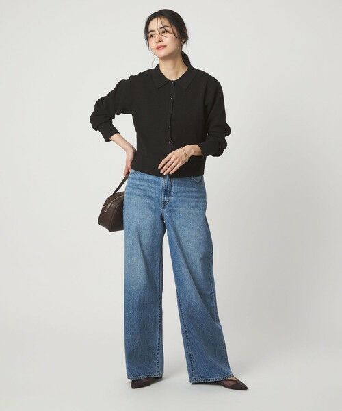 green label relaxing / グリーンレーベル リラクシング カーディガン・ボレロ | ブークレ ポロカーディガン ウォッシャブル | 詳細10