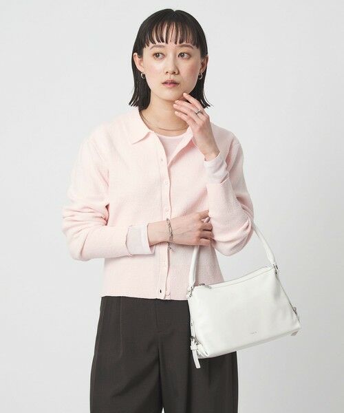 green label relaxing / グリーンレーベル リラクシング カーディガン・ボレロ | ブークレ ポロカーディガン ウォッシャブル | 詳細15