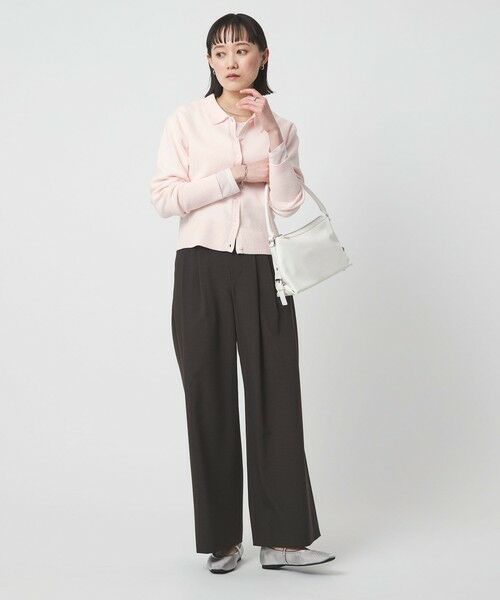 green label relaxing / グリーンレーベル リラクシング カーディガン・ボレロ | ブークレ ポロカーディガン ウォッシャブル | 詳細16