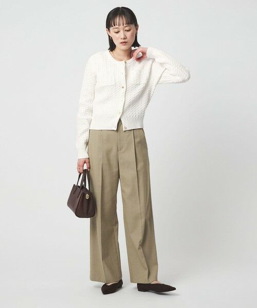 green label relaxing / グリーンレーベル リラクシング カーディガン・ボレロ | ケーブル ニット カーディガン ウォッシャブル | 詳細3