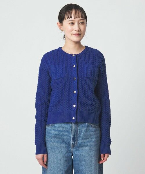 green label relaxing / グリーンレーベル リラクシング カーディガン・ボレロ | ケーブル ニット カーディガン ウォッシャブル | 詳細10