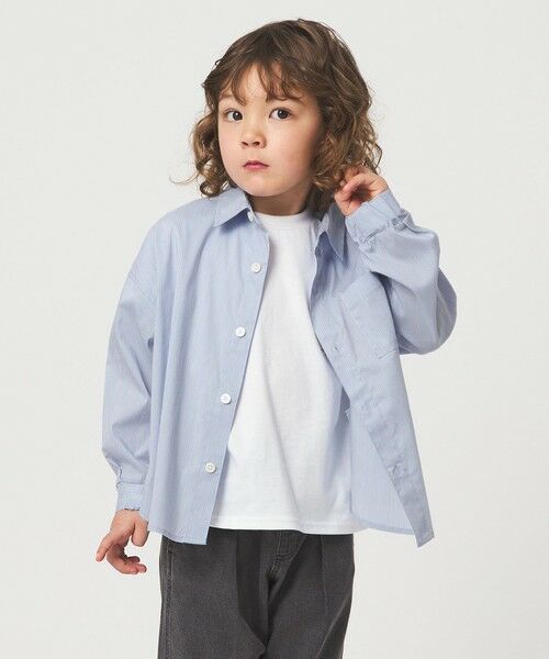 green label relaxing / グリーンレーベル リラクシング シャツ・ブラウス | ストライプシャツ / キッズ  100cm-130cm 撥水 | 詳細1