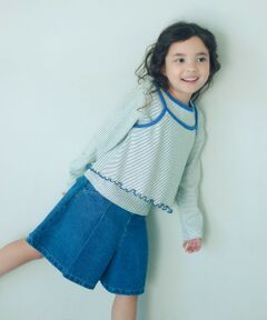 green label relaxing / グリーンレーベル リラクシング カットソー | ボーダーTシャツ＋キャミソール セット / キッズ 100cm-130cm