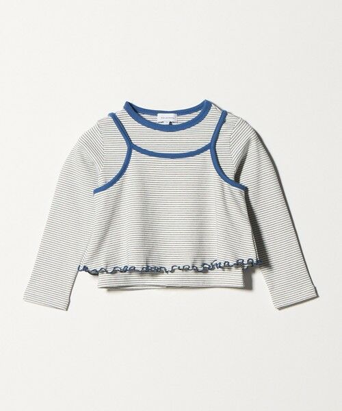 green label relaxing / グリーンレーベル リラクシング カットソー | ボーダーTシャツ＋キャミソール セット / キッズ 100cm-130cm | 詳細1