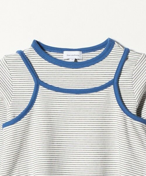 green label relaxing / グリーンレーベル リラクシング カットソー | ボーダーTシャツ＋キャミソール セット / キッズ 100cm-130cm | 詳細3