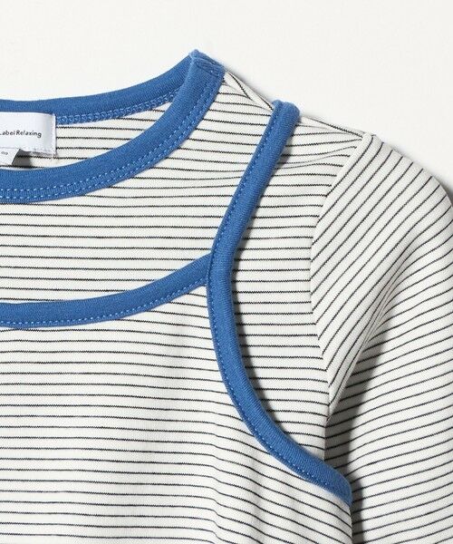 green label relaxing / グリーンレーベル リラクシング カットソー | ボーダーTシャツ＋キャミソール セット / キッズ 100cm-130cm | 詳細4