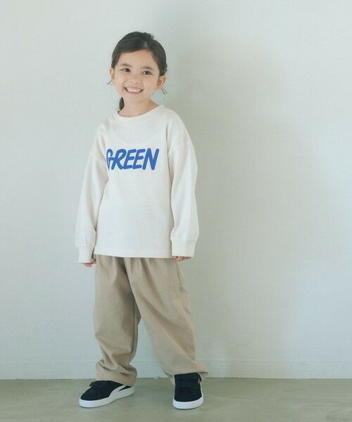 green label relaxing / グリーンレーベル リラクシング カットソー | GREENロゴ ロングTシャツ / キッズ  100cm-160cm | 詳細1