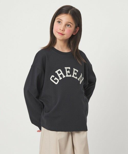green label relaxing / グリーンレーベル リラクシング カットソー | GREENロゴ ロングTシャツ / キッズ  100cm-160cm | 詳細7
