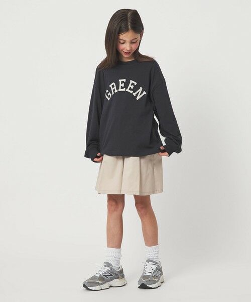 green label relaxing / グリーンレーベル リラクシング カットソー | GREENロゴ ロングTシャツ / キッズ  100cm-160cm | 詳細8