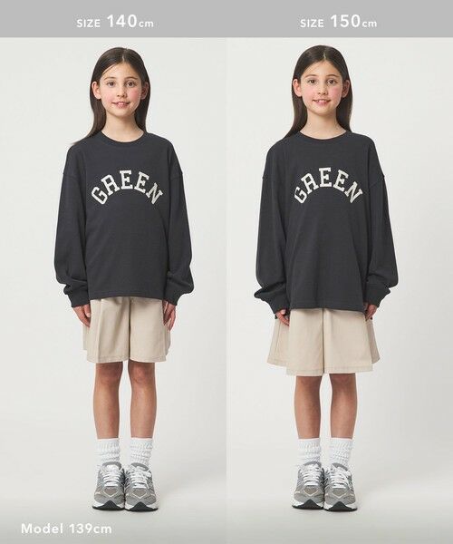 green label relaxing / グリーンレーベル リラクシング カットソー | GREENロゴ ロングTシャツ / キッズ  100cm-160cm | 詳細9