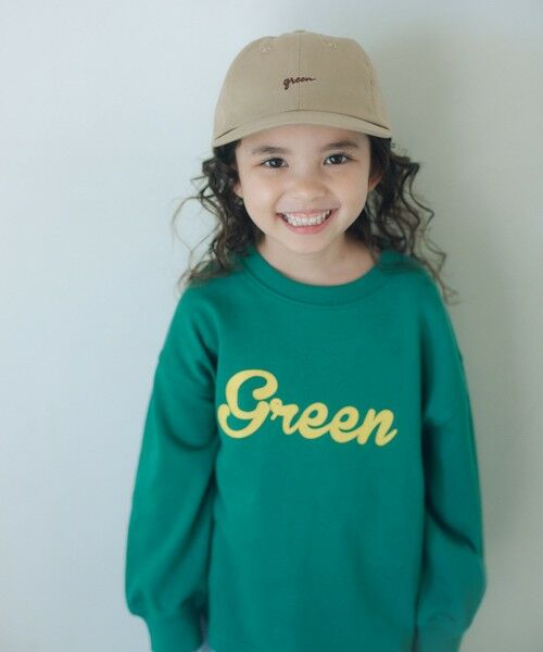 green label relaxing / グリーンレーベル リラクシング カットソー | GREENロゴ ロングTシャツ / キッズ  100cm-160cm（KELLY）