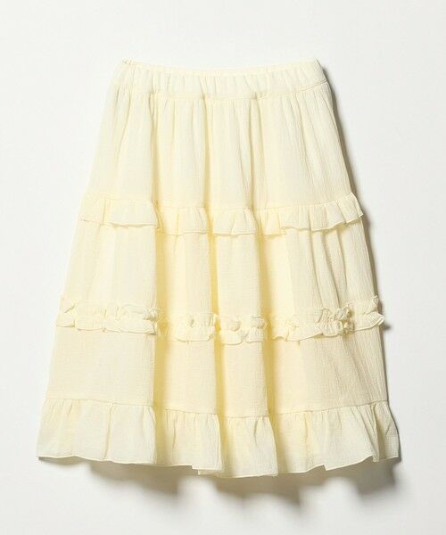green label relaxing / グリーンレーベル リラクシング ロング・マキシ丈スカート | 楊柳フリル ロングスカート / キッズ  110cm-130cm | 詳細7