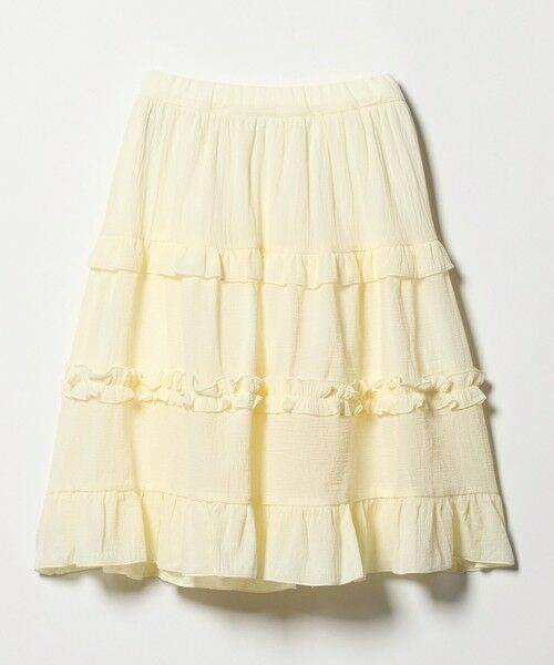 green label relaxing / グリーンレーベル リラクシング ロング・マキシ丈スカート | 楊柳フリル ロングスカート / キッズ  110cm-130cm | 詳細8