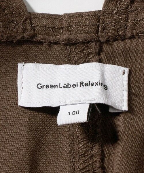 green label relaxing / グリーンレーベル リラクシング ロング・マキシ丈ワンピース | ツイル フリル サロペット / キッズ 100cm-130cm | 詳細16