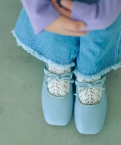 green label relaxing / グリーンレーベル リラクシング フラットシューズ | スクエアリボン フラットシューズ / キッズ  17cm-23cm