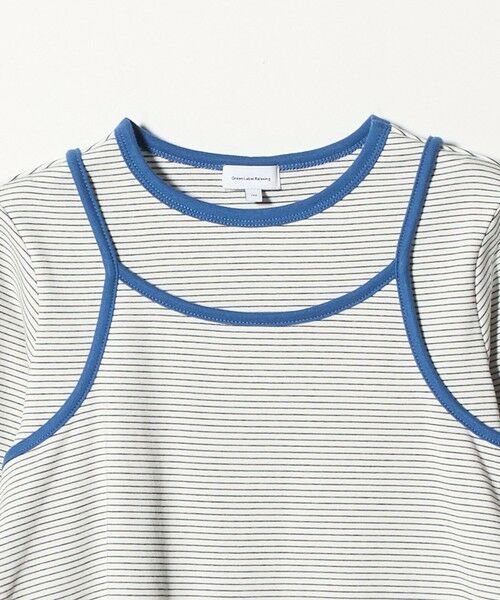 green label relaxing / グリーンレーベル リラクシング カットソー | ボーダーTシャツ＋キャミソール セット / キッズ 140cm-160cm | 詳細2