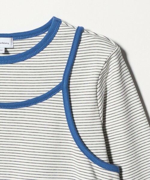 green label relaxing / グリーンレーベル リラクシング カットソー | ボーダーTシャツ＋キャミソール セット / キッズ 140cm-160cm | 詳細3