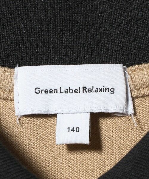 green label relaxing / グリーンレーベル リラクシング ロング・マキシ丈ワンピース | バイカラー カノコ ポロワンピース / キッズ  140cm-160cm | 詳細12